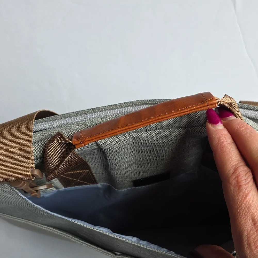 Lacdo Stylish Gray Laptop Bag for Men